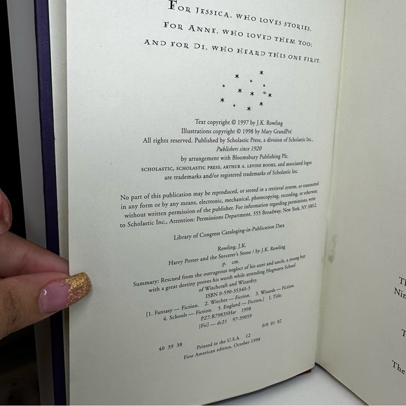 Harry Potter and the sorcerer’s stone J. K. ROWLING First American Edition 1998 - Picture 4 of 11